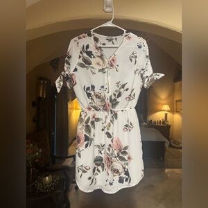J for Justify Floral Print Dress with Tie Waist